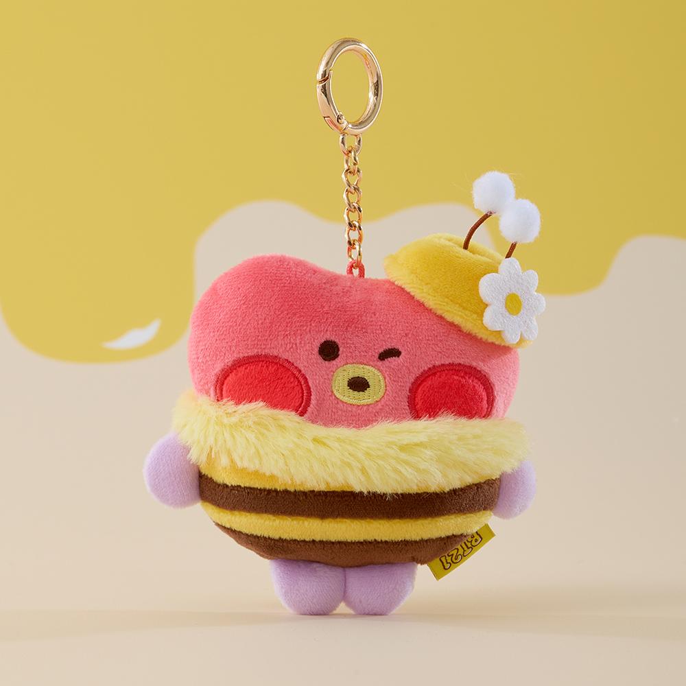 BT21 TATA MININI Пчелка Плюшевая Рулетка Брелок