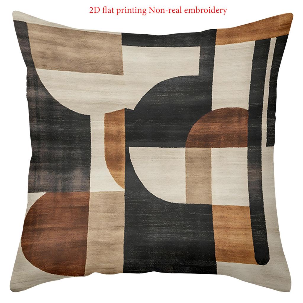 Современный геометрический узор, 2D-печать, наволочка из полиэстера, декоративный чехол для подушки на диван, прикроватная подушка