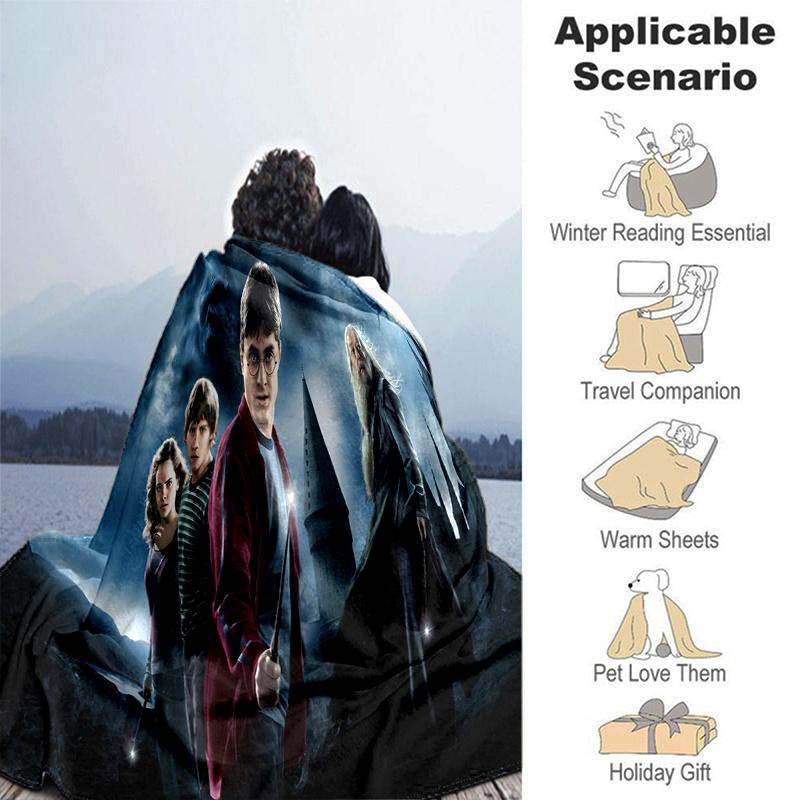 Harry Potter and the Deathly Hallows Part 2 Movie Poster PrintPrint Blanket, Soft Blanket For Sofa Office Bed And Travelling Daughter Birthd