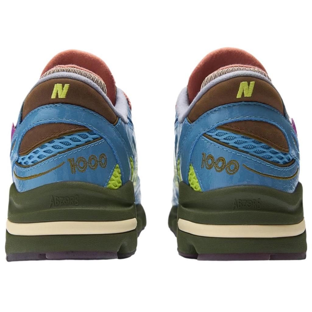 New Balance Salehe Bembury x 1000 Fog Be The Cloud Унисекс Кроссовки Синий Насыщенно-синий Ярко-желтый M1000BM