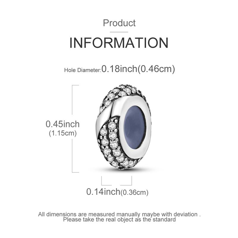 Оригинальные Шармы Бусины Медные Клипсы Шармы Циркон Силиконовые Разделительные Бусины Подходят для Оригинального Браслета DIY Шарм Женские Украшения