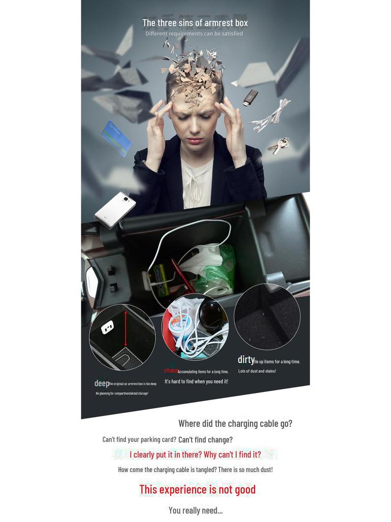 Haval H5 2023 Центральная консоль Подлокотник Ящик для хранения Аксессуар