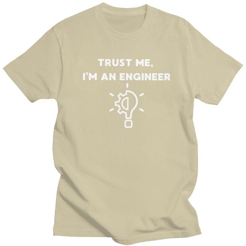 Custom Cool Trust Me Im An Engineer T Shirt Unisex Short Sleeves 100% Cotton T-shirt Leisure Tees Streetwear Tshirt