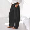 Women's Barrel Leg Sweatpant Drawstring Elastic Waisted Wide Leg Pants Casual Cotton Palazzo Trousers With Pockets