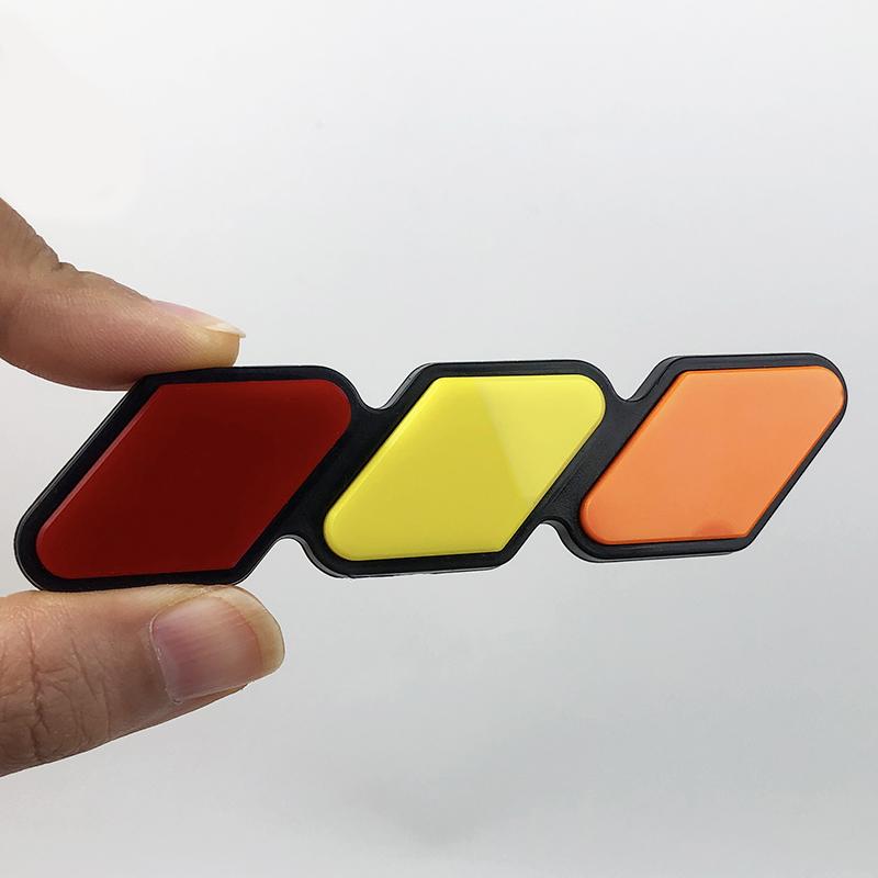 3-Color Grille Badge Decal Sticker Emblem Car Rear Trunk Emblem Badge Decal Accessories For Toyota RAV4 FJ Cruiser Tacoma TRD