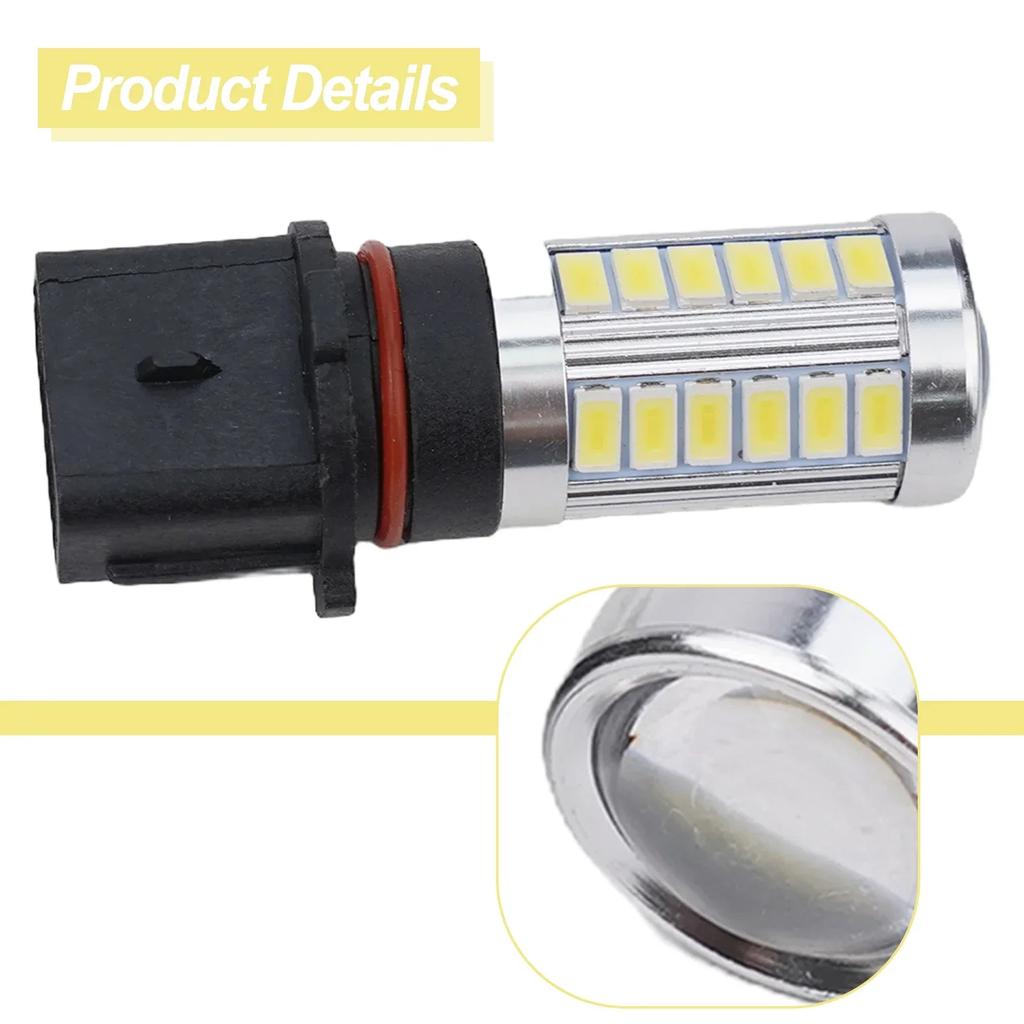 2PCS P13W White LED Bulb Fog Daytime Running Light DRL FOR A4 ,B8 2012-2015 FOR Q5 2012-2016 For Chevrolet For Camaro 2010-2014