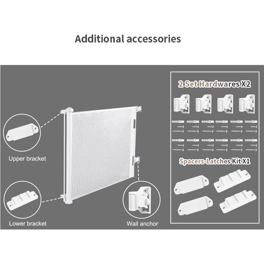 Gate Fence Sturdy Children Protection Rotating Lock Baby Gate Fence for Balcony Bathroom Staircase