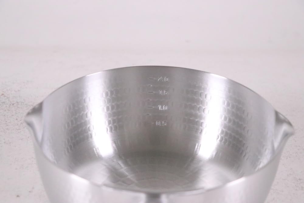 Nakao Aluminum Manufacturing Co., Ltd. Nakao Aluminum Hammered Yukihira Pot (with scale) 21cm Double-ended