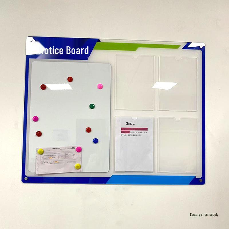 Wall-Mounted A4 Magnetic Display Board for Notices and Signs