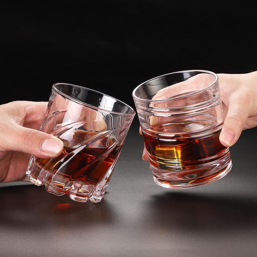 Spinning Rocks Glass for Perfect for 60th and Respect for the Aged Includes Ice 285ml Rocks Perfect as a Whiskey Shochu or Sake Gift Men, Birthdays,
