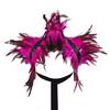 Gothic Style Fake Collar with Layered Feathers Lightweight Durable Fabric Feather Cape Black Shawl Versatile Accessory