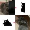 6pcs/set Black Cat Creative Bookmark For Books Cute Cartoon Magnetic Book Page Marker Unique Reading Gifts Literary Style Folding Bookmark Clip