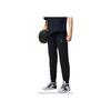 Li-Ning Wade Series Letter Print Cuffed Knitted Sports Pants Men Bottoms Black AKYU461-1