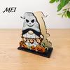 Halloween Party Supplies Wooden Napkin Holder, Ghost Pumpkin Decorative Tabletop Tissue Dispenser, Desktop Holder Paper Storage Organizer for Holiday