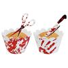 24/48Pcs Halloween Cupcake Wrapper Toppers Bloody Knife Scissors Cake Decoration Halloween Birthday Party Supplies Baking Tools