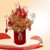 Blossoming Chinese Character Flower Pot for Home Celebration