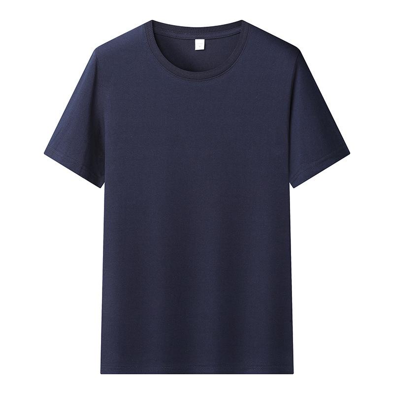 100% Cotton Summer T-Shirt for Men – Loose Fit, Breathable Solid Color Tee for Outdoor Sports and Fitness Exercise