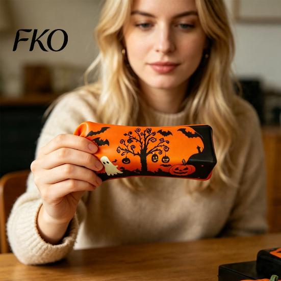 Slow Rebound Fidget Tools 1/3/12Pcs Halloween Butter Bar Squeeze Toy, Ghost Pumpkin Stick Sensory Calming Toys Toy for Stress Relief, Trick