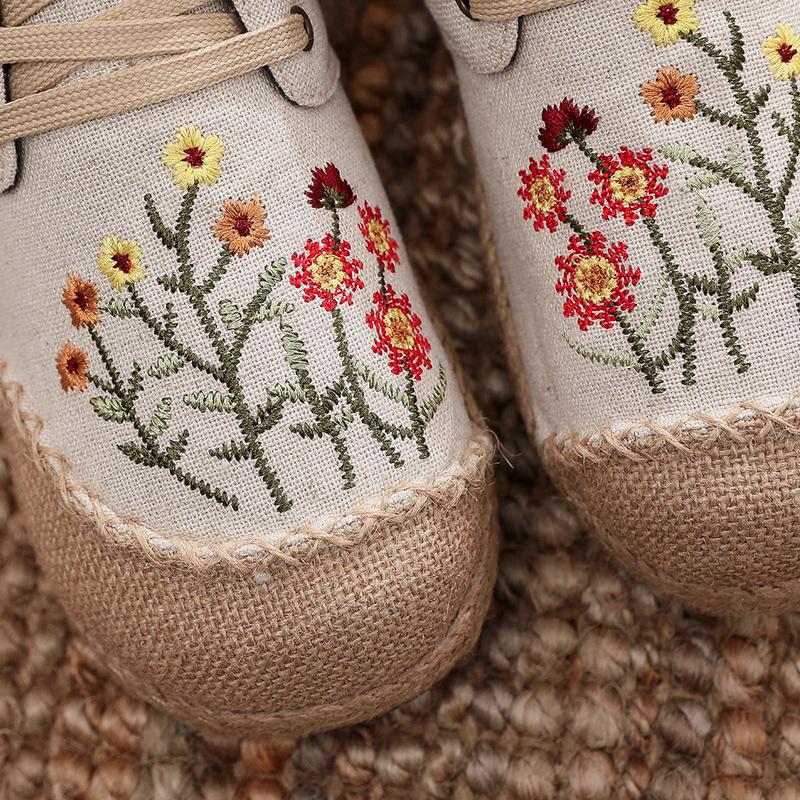 Женские повседневные парусиновые кроссовки, легкие, с высоким берцем, прогулочные эспадрильи, туфли на плоской подошве, рабочие туфли для женщин, ботильоны на платформе со шнуровкой