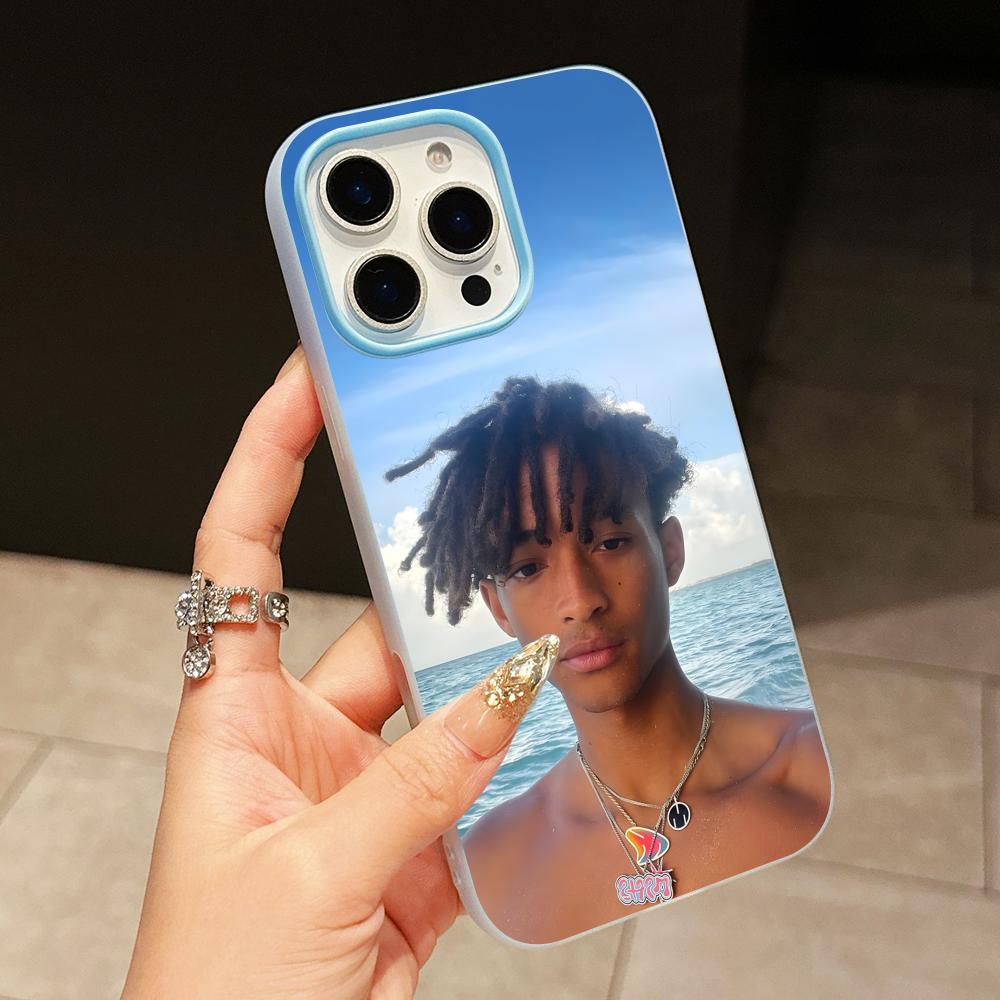Jaden Smith Jelly Double layer Light Blue Mobile Phone Case for iPhone 17 16 15 14 13 12 11 Air Pro Max Plus Protective