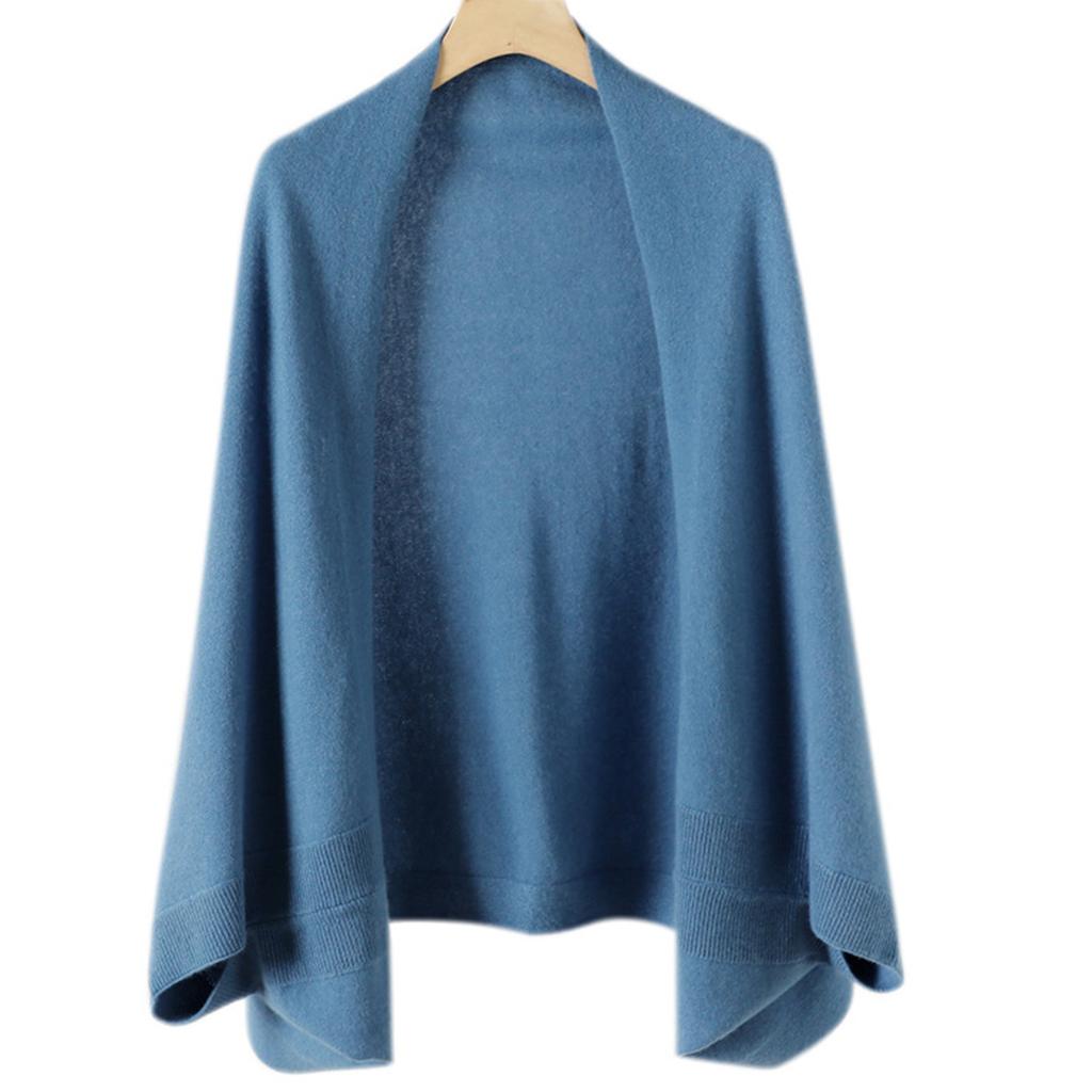 Ladies' Fashionable Cashmere Shawl Paired With Warm, Fashionable And Stylish High-end Knitted Cape Dual-use Scarf