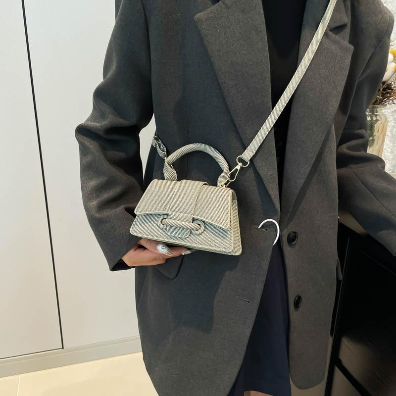 Популярная модная мини-сумочка новая однотонная с высокой текстурой женская сумка через плечо