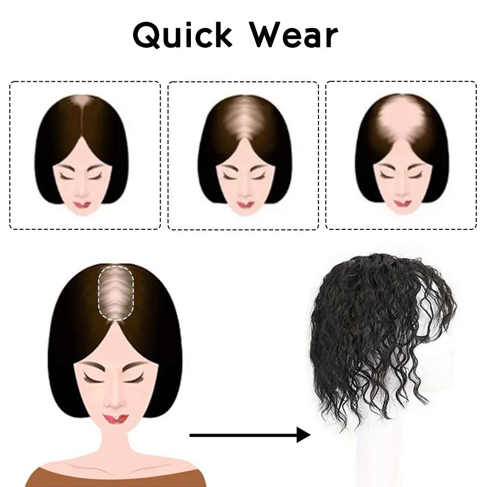 Synthetic Short Black Curly Hair Clip In Hairpieces Extensions Increase Hair Volume For Women Daily Cosplay Party Wear