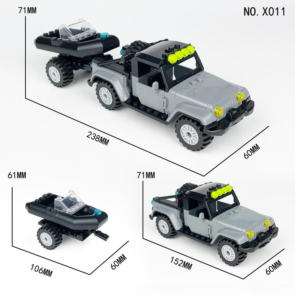 X011 Tomahawk Пикап Модель автомобиля из мелких частиц Детские строительные блоки Игрушки