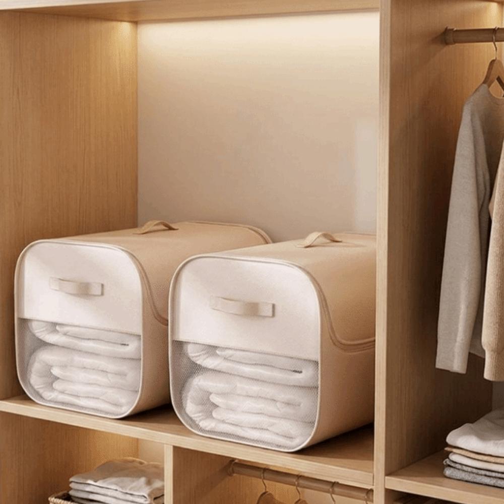 Visible Quilt Storage Bag Large Capacity Blanket Storage Organizer Clothes Storage Bag for Bedroom
