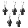 5pcs Silicone Manual Beverage Stopper Leakage Proof Design Airtight Seal Plug  Champagne