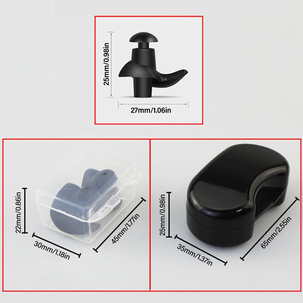 С Чехлом Затычки для ушей Зажим для носа Костюм Силиконовые затычки для ушей Затычки для ушей для плавания Набор Дайвинг/Серфинг/Плавание