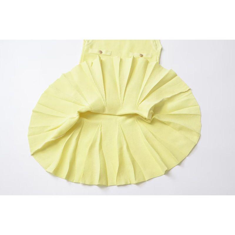 Kaslead New Arrival Women's Clothing Fashion Style Fashion Minimalist Wide Pleated Knitting Mini Dress 3859025