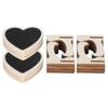 2 комплекта деревянных мини-досок для вывесок, карточек, досок для свадьбы, украшений в форме сердца