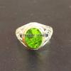 Peridot Oval Cut Gemstone With 925 Sterling Silver Ring For Men's #B465 JL375683900629