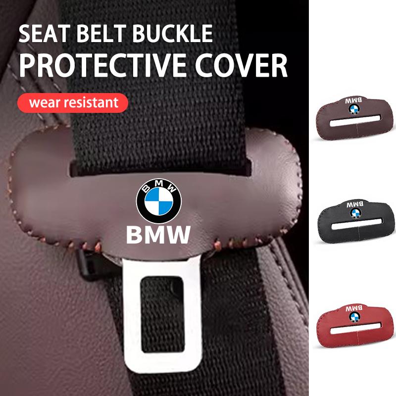 BERV3 Leather Car Seat Belt Buckle Protector Anti-Scratch Cover For BMW G30 G20 M3 M5 E91 E92 E93 E36 E70 X3 X4 X5 X1 E39 F30