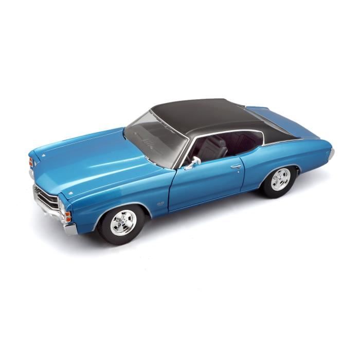 Voiture de collection Chevrolet Chevelle SS454 Sport Coupé 1971 - MAISTO - 1/18 - Bleu