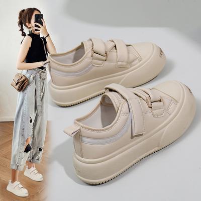 Женские легкие кроссовки на платформе, модные нескользящие дышащие прогулочные туфли, спортивная обувь, повседневные кроссовки из искусственной кожи для женщин