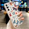 Чехол с узором «Цветы-бабочки» для Samsung Galaxy A56 A36 A26 A16 5G A55 A35 A25 A15 A54 A34 A14 S21 FE S22 S23 S24 Plus S25 Ultra Алмазное покрытие
