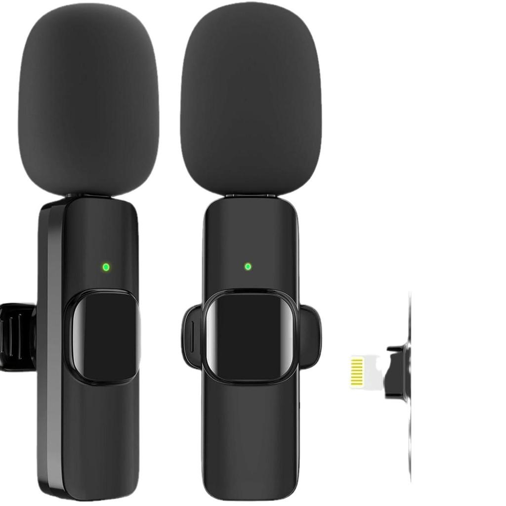 Комплект беспроводного воротникового микрофона K9 с двойным преобразователем K8 и губчатым чехлом K1.