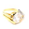 White 'Scarlett' Gold Plated Ring