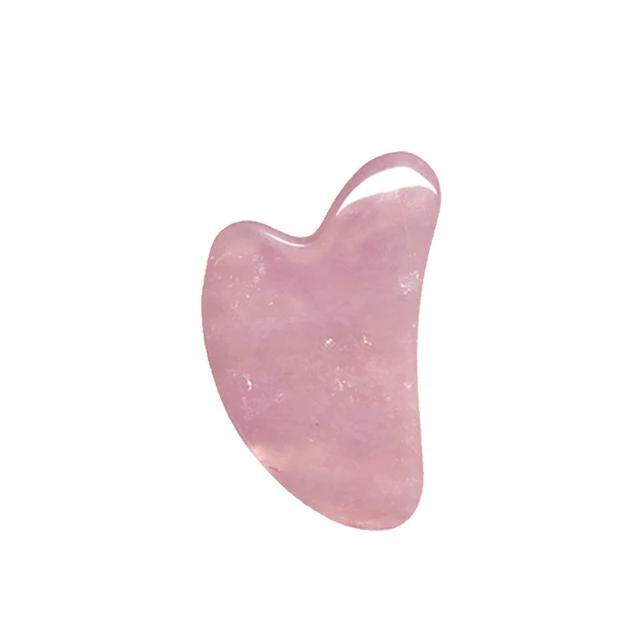 Natural Jade Stone Rose Quartz Jade Roller Gua Sha Facial Massager Set Gouache Scraper Body Wrinkle Remover Beauty Tools