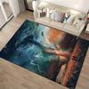 "Stormy Tornado and Lightning Landscape Carpet for Living Room" Suitable for use as an anti-slip for living room bedroom sofas
