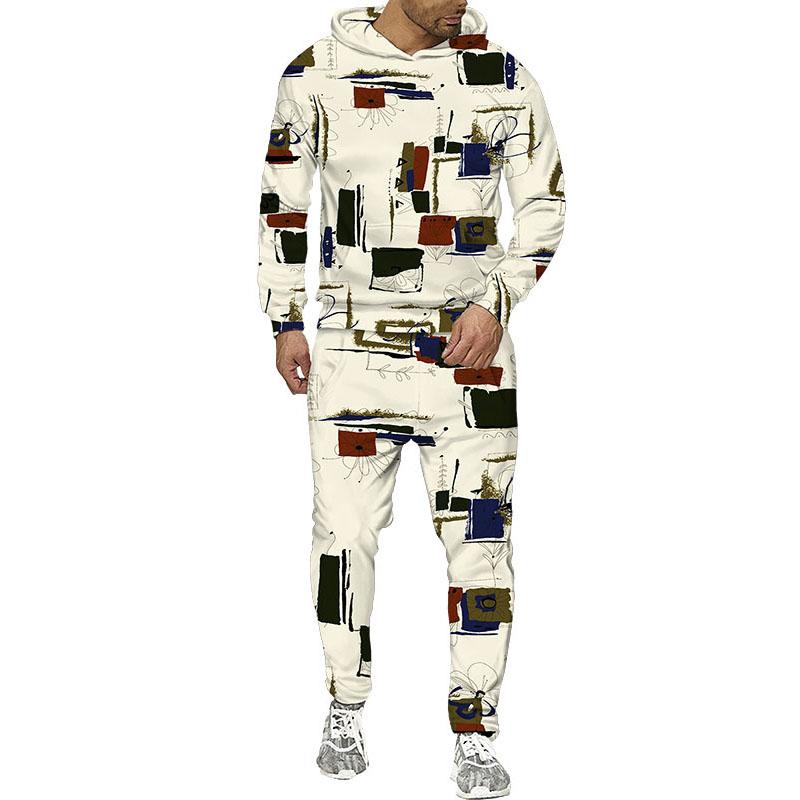 Новинка 2024 года, спортивный костюм для мужчин и женщин, повседневный спортивный костюм с длинным рукавом и капюшоном, мужские толстовки из двух предметов + брюки, костюм в стиле хип-хоп, модная уличная одежда, мужские комплекты