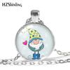 Очаровательное рождественское колье-подвеска в виде гнома с очаровательной сплавной цепочкой и уникальным геометрическим стилем