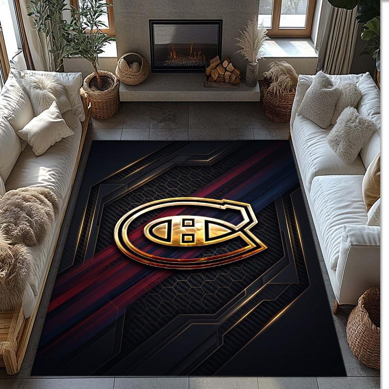 Кристальный бархатный ковер Montreal Canadiens Мягкий Анти?Нескользящий коврик для пола, удобный ковер для декора гостиной, спальни в доме