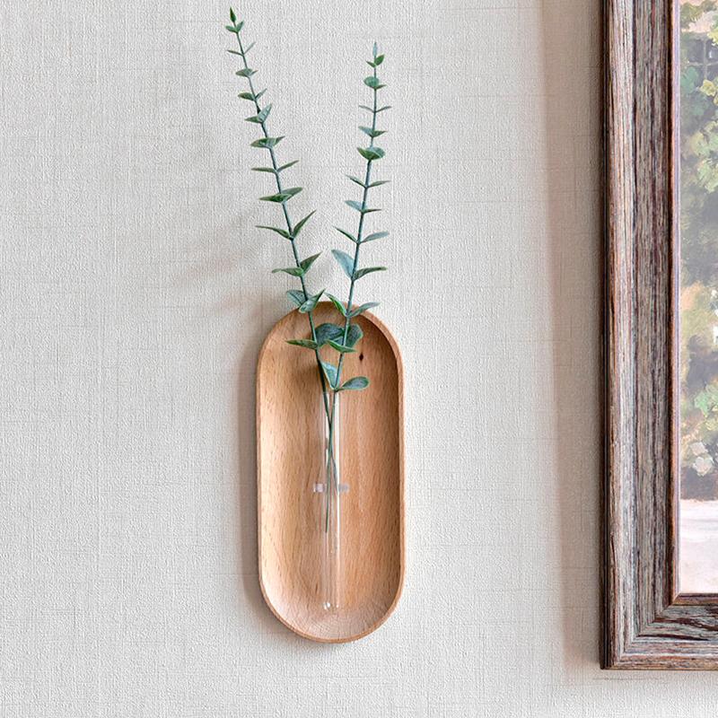 1 шт. Настенное украшение для спальни, твердая древесина, домашний декор, деревянные вазы, креативные, доступно несколько вариантов