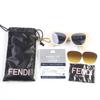Отличные солнцезащитные очки FENDI бежевые Женские FE40064F Б/у
