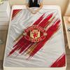 1PC Manchester Unitedaa Print Flannel Blanket, High quality Comfortable for All Seasons, Home Decor, Warmth and Comfort, Perfect for Christmas Gifts