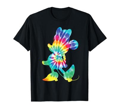 Футболка Disney Minnie Mouse Silhouette Rainbow Tie Dye 90-х