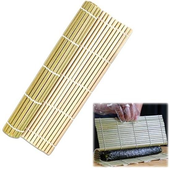 Bamboo sushi rolling mat maki natural nori rolls thick kimbap antibacterial environmentally friendly durable making tool kitchen cooking utensils
